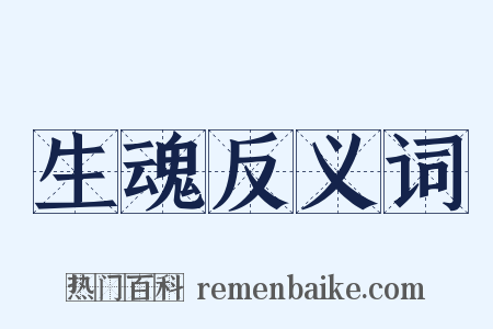 生魂反义词是什么意思的图片